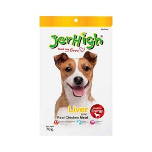 تشویقی سگ جرهای با طعم جگر Jerhigh Stick Liver وزن 70 گرم