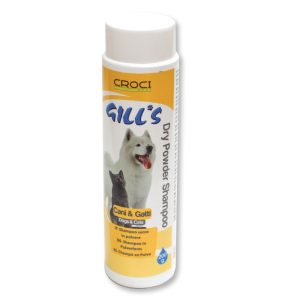 شامپو خشک پودری سگ و گربه 200ml Gillls