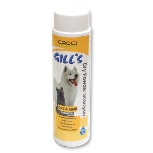 شامپو خشک پودری سگ و گربه 200ml Gillls