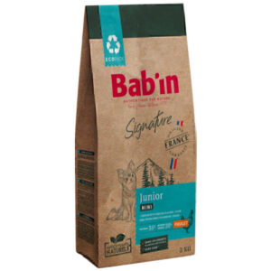 غذای خشک توله سگ مینی بابین طعم مرغ 2 کیلو